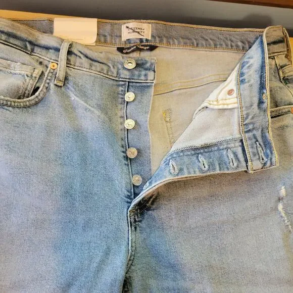 Citizens of Humanity Isola Jeans 32 Button Fly Cropped Bootcut Raw Hem NWT - Picture 7 of 16